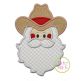 Cowboy Santa Face Applique | Machine Embroidery Designs by JuJu