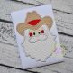 Cowboy Santa Face Applique | Machine Embroidery Designs by JuJu