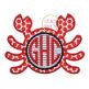 Crab Monogram Applique | Machine Embroidery Designs by JuJu