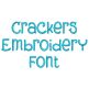 Crackers Embroidery Font | Machine Embroidery Designs by JuJu