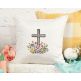 Elegant Easter Cross Vintage Sketch | Machine Embroidery Designs by JuJu