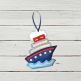 ITH Cruise Ship Ornament | Machine Embroidery Designs by JuJu