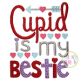 Cupid Is My Bestie Embroidery | Machine Embroidery Designs by JuJu
