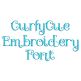 Curly Cue Embroidery Font | Machine Embroidery Designs by JuJu