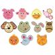 Cute Animal Faces Set 1 Applique Machine Embroidery Designs by JuJu 