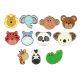 Cute Animal Faces Set 2 Applique Machine Embroidery Designs by JuJu 