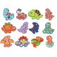 Dino Crossing Applique Machine Embroidery Designs by JuJu 