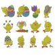 Little Easter Chickies filled Machine Embroidery Designs by JuJu