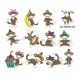 Sweet Sock Monkeys Filled Machine Embroidery Designs by JuJu