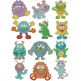 Cute Monsters Filled | Machine Embroidery Designs by JuJu