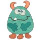 Cute Monsters Filled | Machine Embroidery Designs by JuJu