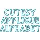 Cutesy Applique Alphabet Machine Embroidery Designs by JuJu
