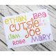 Cutsie Joe Embroidery Font | Machine Embroidery Designs by JuJu