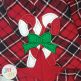 Candy Canes Bow Side Seam Cutaway Applique Embroidery Design | Machine Embroidery Designs by JuJu