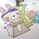 Blocky Easter Alphabet Embroidery Set | Machine Embroidery Designs by JuJu