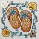 Flip Flops Embroidery Design | Machine Embroidery Designs by JuJu