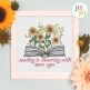 Reading is Dreaming Floral Book Saying Embroidery Design