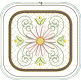 ITH Daisy Pot Holder 1 | Machine Embroidery Designs by JuJu