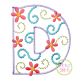 Daisy Swirl Embroidery Font | Machine Embroidery Designs by JuJu