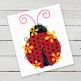 Daisy Swirl Ladybug | Machine Embroidery Designs by JuJu