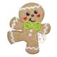 Dancing Gingerbread Boy Applique | Machine Embroidery Designs by JuJu