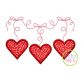 Dangling Hearts Applique | Machine Embroidery Designs by JuJu