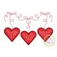 Dangling Hearts Applique | Machine Embroidery Designs by JuJu