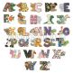 Cute Critters Alphabet Applique Machine Embroidery Designs by JuJu 