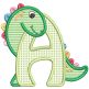 Dino Hugs Applique Alphabet | Machine Embroidery Designs by JuJu