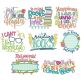Reading Word Art Set 3 Machine Embroidery Designs by JuJu

