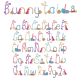                                 Bunny Tails Alphabet Digital Embroidery Machine Designs by JuJu
                            