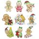 Merry Christmas Ginger Applique Machine Embroidery Designs by JuJu 