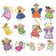 Flirtacious Fairies Applique Machine Embroidery Designs by JuJu 