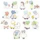 Simply Sunbonnets Colorwork 4x4 Machine Embroidery Designs by JuJu