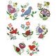 Springtime Jacobean Machine Embroidery Designs by JuJu