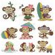 Monkey Business Machine Embroidery Designs by JuJu