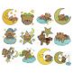 Bedtime Bears Machine Embroidery Designs by JuJu