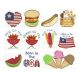 Celebrate the 4th Applique Set 1 Machine Embroidery Designs by JuJu 