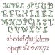 Curly Christmas Alphabet Machine Embroidery Designs by JuJu