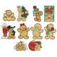 Holly Jolly Gingers Applique Machine Embroidery Designs by JuJu 