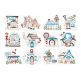 North Pole Village Colorwork Set 3 Machine Embroidery Designs by JuJu