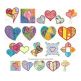 Patchwork Hearts Applique Machine Embroidery Designs by JuJu 