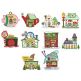 North Pole Village Set 3 Applique Machine Embroidery Designs by JuJu 