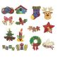 Jumbo Patchwork Christmas Applique Machine Embroidery Designs by JuJu 