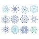 Simply Snowflakes Bluework Machine Embroidery Designs by JuJu