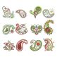 Christmas paisley filled machine embroidery designs