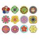 Flower Power Patches Applique Machine Embroidery Designs by JuJu 