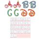 Playful Script Alphabet Applique Machine Embroidery Designs by JuJu 