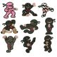 Super Ninjas Applique Machine Embroidery Designs by JuJu 