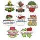 Split Christmas Applique Machine Embroidery Designs by JuJu 